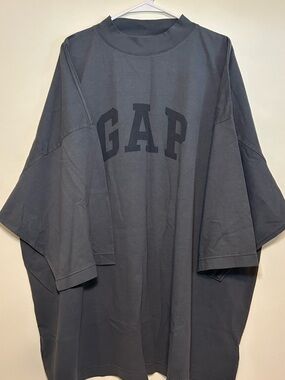 GAP YZY Oversized Slate Gray Logo Tee